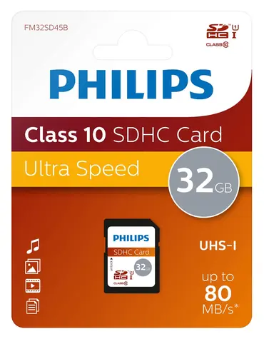 Philips SDHC 32GB / Paměťová karta / Class 10 / UHS-I U1