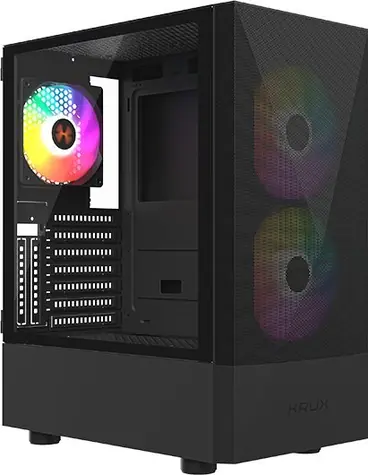 KRUX Vako Pro / PC skříň / ATX / tvrzené sklo / chlazení do 280 mm / 3x ARGB ventilátor / USB-C
