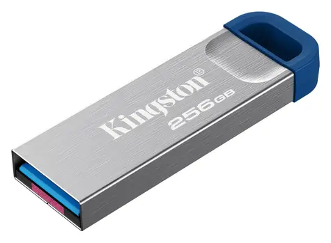 Kingston DataTraveler Kyson 256GB stříbrná / Flash disk / USB 3.2 Gen 1 (USB-A) / čtení 220 MB/s