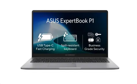 ASUS ExpertBook P1 P1503CVAY-C38512WZ šedá / Notebook / 15,6