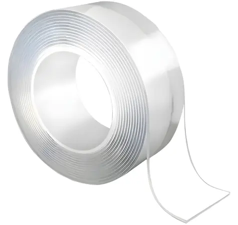 SOVIO SoftGel NANO 3 cm x 5 m / Oboustranná lepicí páska / Transparentní / Opakovaně použitelná
