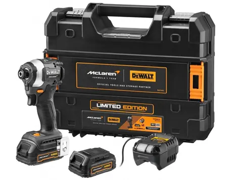 DeWalt DCF85ME2GT McLaren Design / Aku bezuhlíkový rázový utahovák / 18V / 2x 1.7 Ah