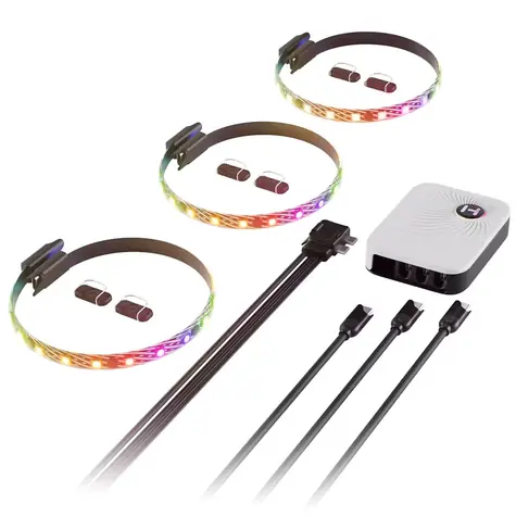 Hyte LS10 LED Strip x 3 + Nexus Portal černá / LED pásek / 20x LED / Nexus Link