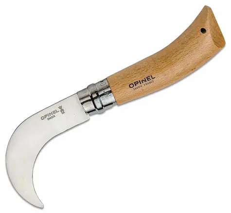 Opinel 10 Zahradnický nůž na prořezávání 10 cm / zavírací / zahnutá čepel / dřevěná rukojeť 