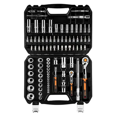 NEO TOOLS 10-060 / Sada nástrčných hlavic / chrom-vanadiová ocel / kufřík