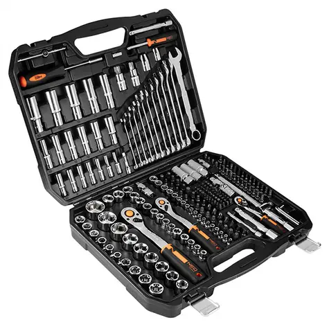 NEO TOOLS 10-076 / Sada nástrčných hlavic / chrom-vanadiová ocel / praktický kufřík
