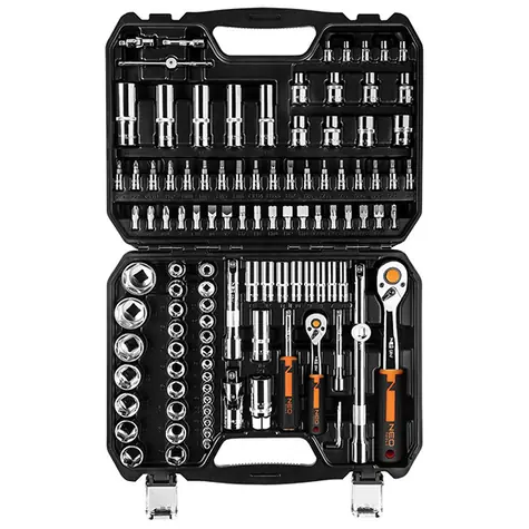 NEO TOOLS 10-066 / Sada nástrčných klíčů / chrom-vanadiová ocel / kufřík