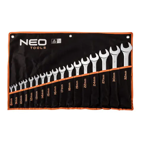 NEO TOOLS 09-753 / Sada očkových klíčů / 8-32mm / z chrom-vanadiové oceli