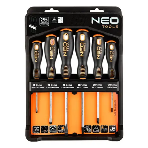 NEO TOOLS 04-213 / Sada šroubováků / S2 ocel