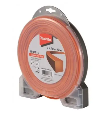 Makita E-02814 Struna nylonová hranatá 2.4mm 69m oranžová