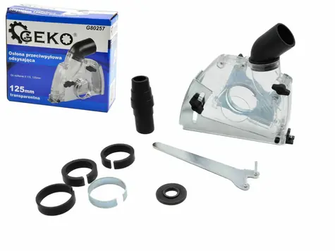 GEKO Odsávací kryt průhledný 125mm pro úhlové brusky 115-125mm 