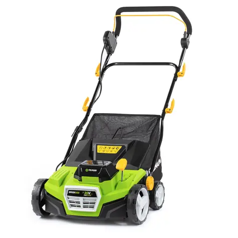 FIELDMANN FZV 70905-0 / 2x20V Vertikutátor / záběr: 38 cm / hloubka 5x (-12 až + 6) / koš 50 l