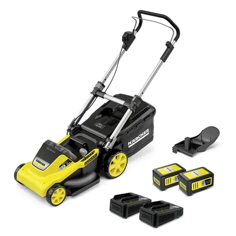 Kärcher LMO 4-18 Dual Battery Set / Aku Sekačka na trávu / 2x18V / šířka záběru 37 cm / koš 40 l / 2x 5.0 Ah