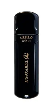Transcend JetFlash 700 64GB černá / Flash Disk / USB 3.2 Gen 1 - (USB-A 3.0)
