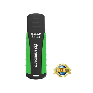 Transcend JetFlash 810 64GB černo-zelená / Flash Disk / USB 3.2 Gen 1 - (USB-A 3.0)