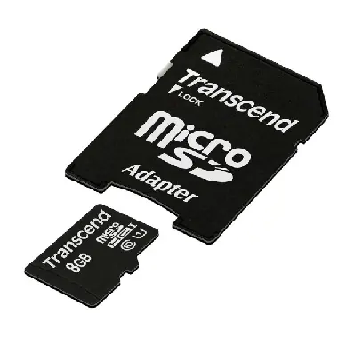 Transcend Micro SDHC 8GB + SD adaptér / Micro SDHC / 8GB / Class 10 UHS-1