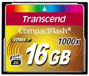 Transcend Compact Flash 16GB Ultimate / CF / 16GB / 1000x