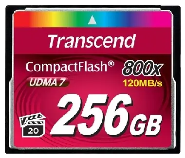 Transcend Compact Flash 256GB Premium / CF / 256GB / 800x
