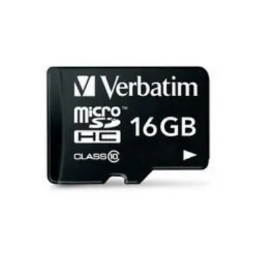 Verbatim MicroSDHC 16GB paměťová karta (+ adaptér) / Class 10