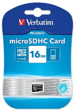 Verbatim MicroSDHC 16GB paměťová karta / Class 10