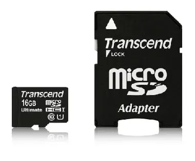 Transcend Ultimate Micro SDHC karta 16GB Class 10 UHS-I + adaptér