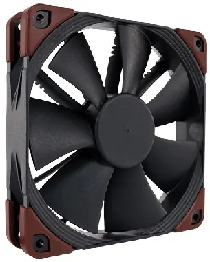 Noctua NF-F12 industrialPPC-2000 PWM / 120 mm / SSO2 Bearing / 29.7dB @ 2000RPM / 122m3h / 3.94mm H2O / 0.1A / 4-pin