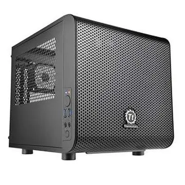 THERMALTAKE Core V1CA-1B8-00S1WN-00 / mITX / USB3.0 / bez zdroje / průhledná bočnice / černá