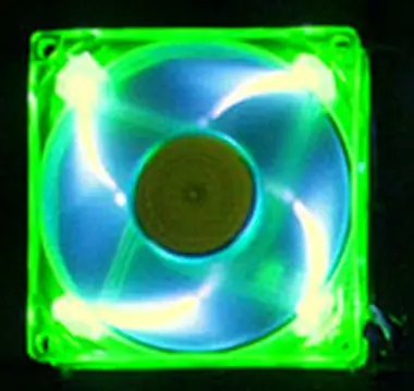 AeroCool AeroFans UV LED zeleno-modrá / 80mm / ventilátor / 80X80X25mm