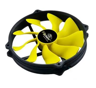 AKASA AK-FN073 Viper R / ventilátor 14cm / Hydro-dynamické ložisko / reg. PWM / žlutý