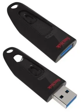 SanDisk Ultra 64 GB černá / Flash disk / USB3.0 / 80MB/s / černá