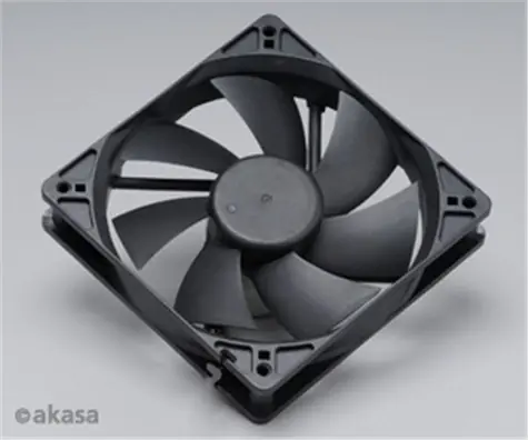 AKASA DFS122512L / ventilátor 120mm / kuličkové ložisko / černý / OEM