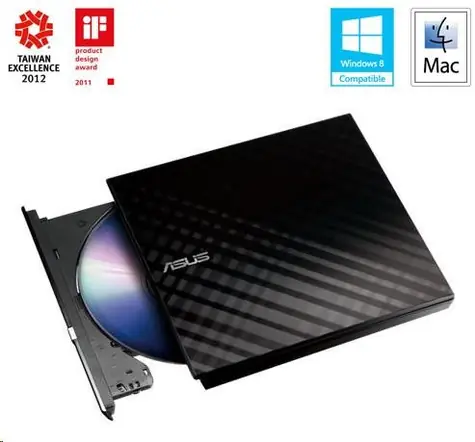 ASUS SDRW-08D2S-U LITE (retail) černá / DVD±RW ext. vypalovačka / slim / USB 2.0  