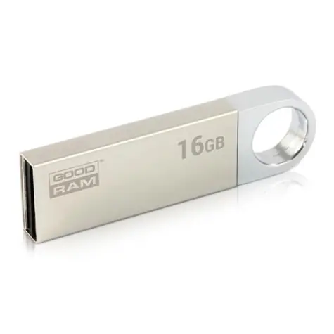 GOODRAM UUN2 stříbrná 16GB / Flash disk / USB 2.0 / čtení:20MBs / zápis: 5MBs