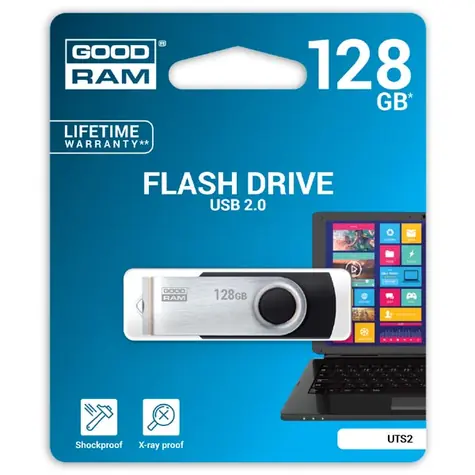 GOODRAM UTS2 128GB černá / Flash disk / USB 2.0 / čtení: 20MBs / zápis: 5MBs