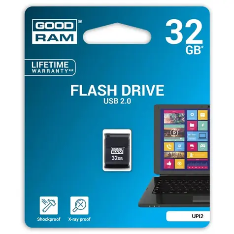 GOODRAM UPI2 32GB černá  / Flash disk / USB 2.0 / čtení: 20MBs / zápis: 5MBs