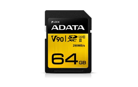 ADATA Premier One SDXC karta 64GB / UHS-II U3 Class 10 / R: 290MB/s / W: 260MB/s