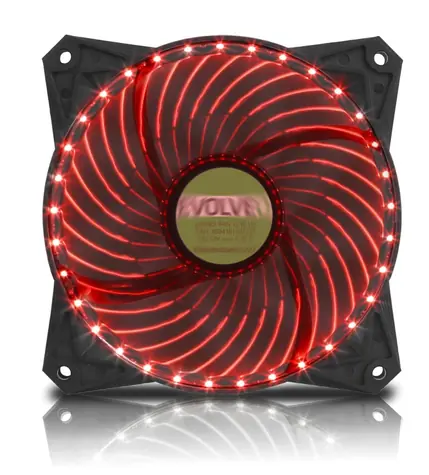 EVOLVEO ventilátor 120mm LED 33 bodů / červený