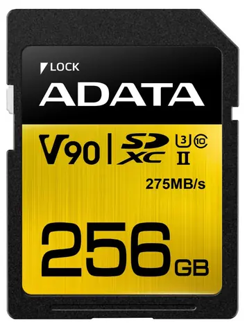 ADATA SDXC 256GB / UHS-II / U3 / R: 275MBs / W: 155MBs / vhodné pro 4K