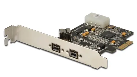 Digitus IEEE 1394b Interface Card / PCIexpress / 3 Port / 2x9-Pin Extern+1x9-Pin Intern XIO2213B chipset
