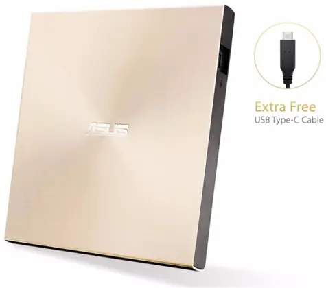 ASUS SDRW-08U9M-U zlatá / slim / USB 2.0 / USB-C