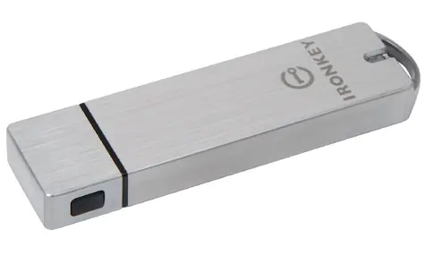 Kingston IronKey enterprise S1000 64GB / Flash Disk / USB 3.0 / čtení: 400MBs / zápis: 300MBs / stříbrná