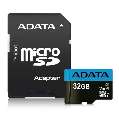 ADATA Premier 32GB Micro SDHC + adaptér / A1 / UHS-I / CLASS10 / R: 85MBs / W: 20MBs