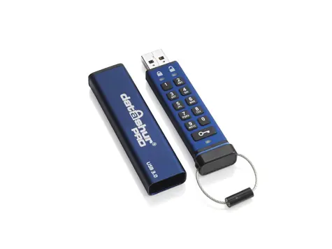iStorage datAshur Pro 64GB / USB 3.0 / čtení: 116MBs / zápis: 43MBs / 256-bit Hardware / PIN 