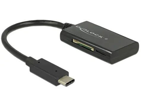 DeLock USB 3.1 Gen 1 čtečka karet USB Type-C samec / 4 sloty
