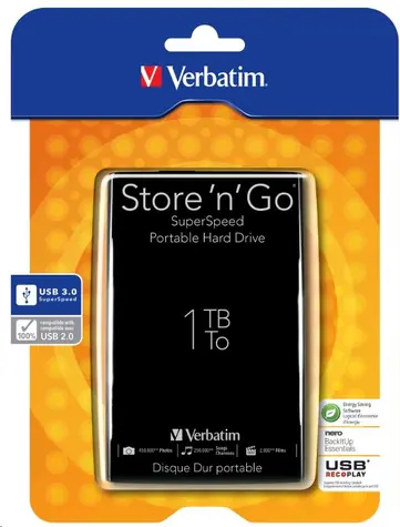 Verbatim Store'n'Go 1TB / 5400ot. / 2.5