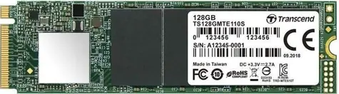 Transcend 110S M.2 128GB / M.2 2280 NVMe / 3D TLC / RW: 1700 & 1500 MBps 