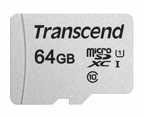 Transcend 300S 64GB / Micro SDXC paměťová karta / Class 10 / UHS-I U1 / R: 95MBps / W: 25MBps / + SD adaptér