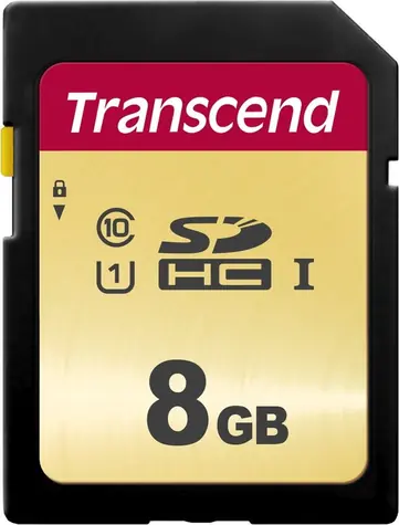 Transcend 500S 8GB / SDHC paměťová karta / Class 10 / UHS-I (Ultimate) / R: 95MBps / W: 60MBps