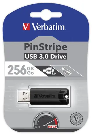 Verbatim Store 'n' Go PinStripe 256GB černá / Flash Disk / USB 3.0