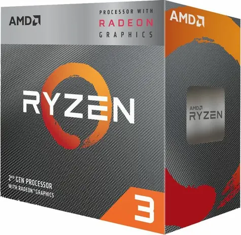 AMD RYZEN 3 3200G @ 3.6GHz / Turbo 4.0GHz / 4C4T / L1 384kB L2 2MB L3 4MB / AM4 / Zen 2 / 65W / Wraith
